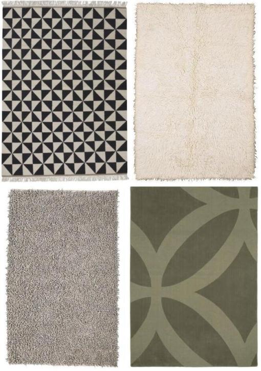 a good selection of "neutral" rugs from IKEA